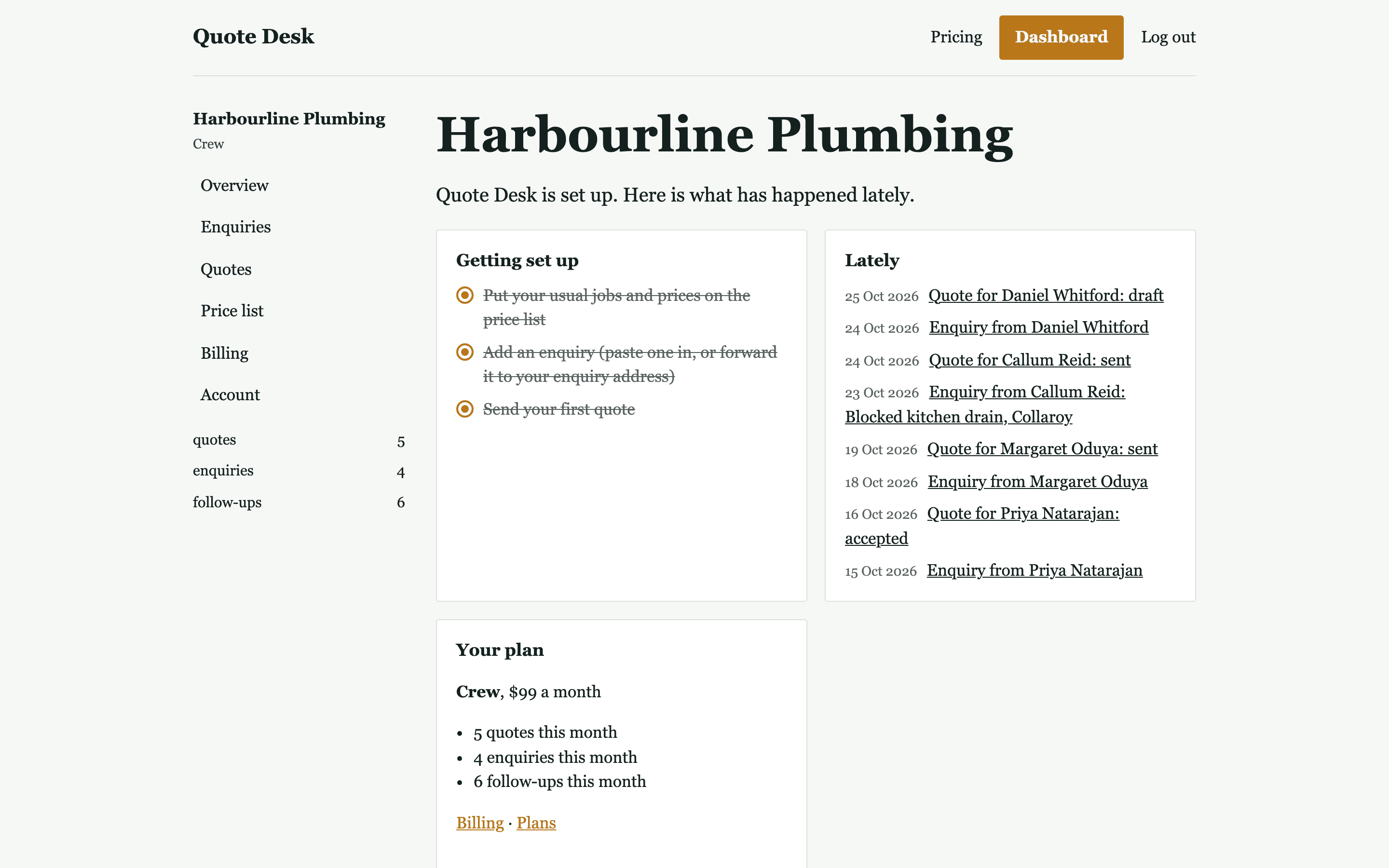 Every job request in one place